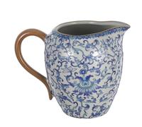 JOINPAYA Jarra de Cerámica Azul y Blanca con Asa, Jarra para Crema de Leche y Salsa, Vertedor para Café, Té y Espumado, Taza Creativa para Uso en Hogar, Oficina y Restaurante (1 Unidad)