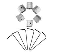 JOINPAYA Juego de 12 Perillas de Metal para Guitarra Eléctrica y Amplificador, Color Plata, Reemplazo Funcional para Control de Volumen y Tono