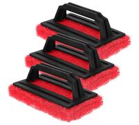 JOINPAYA Juego de 3 Cepillos Removedores de Tinta para Serigrafía Estropajos Duraderos de PP y Esponja Color Rojo Cepillos Compactos para Limpieza de Impresión Textil y Diseño Gráfico