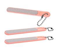 JOINPAYA Juego de 3 Limas y Pulidores de Uñas Compactos Cadena, Herramienta Multifuncional para Manicura y Pedicura, Lima de Uñas Mini Resistente y Suave para Cuidado Profesional y Uso