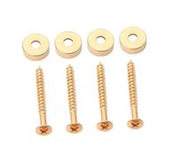 JOINPAYA Juego de 4 Casquillos y Pernos Metálicos Dorados para Unión de Mástil de Guitarra Eléctrica, Fácil Instalación y Uso Conveniente para Conectar Cuerpo y Mástil