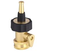 JOINPAYA Juego de Boquillas de Latón Macizo para Jardín 2 Piezas Válvula de Cierre Ajustable y Conector para Manguera Boquilla Pulverizadora de Alta Presión para Riego y Limpieza Exterior