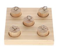 JOINPAYA Juguete Interactivo de Madera para Conure y Cacatúa, Accesorio Resistente Que Reduce Agresividad y Estimula el Juego en Periquitos