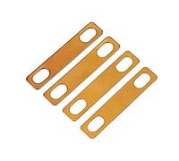 JOINPAYA Junta de Elevación de Guitarra de Metal Dorado, 4 Piezas, Ajuste de Altura y Repuesto para Mástil, Accesorios para Guitarra Eléctrica