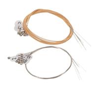 JOINPAYA Kit de 16 Cuerdas de Repuesto para Arpa Lira de Acero Dorado, Accesorio Metálico Compatible para Mantenimiento y Mejora Sonora en Festivales y Ensayos Musicales