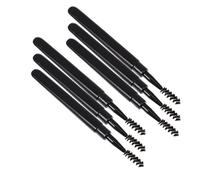 JOINPAYA Kit de 6 Aplicadores de Pestañas y Rímel Cepillos para Cejas, Varitas Tapa Negra para Maquillaje Diario y Rizado