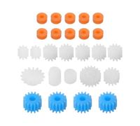 JOINPAYA Kit de 6 Engranajes de Plástico para Coches RC y Modelos, con Varios Tamaños de Husillo y Arandelas, Adecuado para Proyectos DIY y Entornos de Hobby