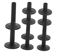 JOINPAYA Kit de Batería 12 Fundas para Platillos de Plástico Negro, con Base de Brida, para Varillas de 8 MM, Accesorios de Percusión