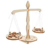 JOINPAYA Kit de Ciencia Stem de 5 Piezas Balanza de Madera para Armar Juguete Educativo para Experimentos Científicos Infantiles Balanza Matemática Portátil Aula