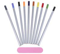 JOINPAYA Lápices de Esmalte para Cerámica 10 Colores, Set 12 Piezas Lápices Cubierta y Marcadores de Contorno para Detalles Precisos, Herramienta Artística para Decoración y Pintura