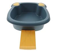 JOINPAYA Lavabo para Niños Diseño de Orejas de Gato en Pp, Lavabo Azul Engrosado Tabla de Lavar Oculta y Estructura Extraíble para Lavar Cara y Ropa Color Aleatorio
