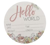 JOINPAYA Letrero De Bienvenida De Madera 'hola Mundo' Anuncio De Recién Nacido Foto Baby Shower