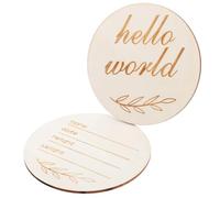 JOINPAYA Letreros de Madera Marrón 2 Piezas para Fotos Minimalistas para Anunciar Nacimiento de Ñiño Recién Nacido y Decoración de Nuevos Padres