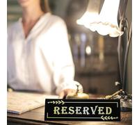 JOINPAYA Letreros de Mesa Reservada Acrílicos 15x5 Cm, Tarjetas de Lugar para Restaurante y Hotel, Señales Reservadas para Eventos y Banquetes, Pack 2 Unidades