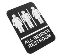 JOINPAYA Letreros para Baños Braille Autoadhesivos Compactos para Locales Comerciales y Oficinas Diseño Blanco Minimalista