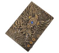 JOINPAYA Libreta de Notas Vintage A5 Tapa Dura Fénix Color Bronce Estilo Europeo Retro Papel de Calidad para Diario Cuaderno de Viaje y Escritura Creativa