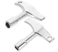 JOINPAYA Llave de Afinación Herramienta Portátil para Músicos para Batería de Aleación de Zinc 6mm Hexagonal y Cuadrada Pack de 2 Piezas