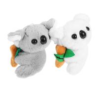 JOINPAYA Llavero de Koala de Peluche 2 Piezas Gris y Hojas Claras, Colgante Adorable para Bolso y Mochila, Lindo Llavero para Mujer, Obsequio para Fiestas y Eventos