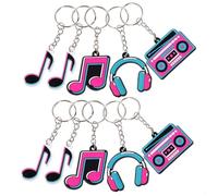 JOINPAYA Llavero Musical de Pvc con Símbolo Musical para Decoración de Mochilas y Fiestas de Karaoke, 24 Piezas Resistentes y Creativas para Amantes la Música