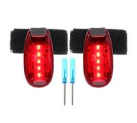 JOINPAYA Luces LED Multifunción para Mochila y Ciclismo, Luz de Seguridad Nocturna Roja 2 Piezas 5 Leds, Resistente al Agua y Clip Ligero para Deportes y Actividades al Aire Libre