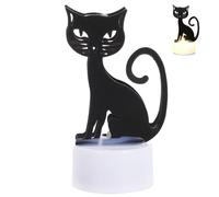 JOINPAYA Luz de Vela LED de Halloween para Fiestas, Gato Negro