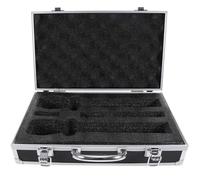 JOINPAYA MaletíN para MicróFono InaláMbrico Caja De Almacenamiento PortáTil con Ranuras Dobles para ProteccióN Y OrganizacióN De MicróFonos