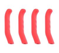 JOINPAYA Maneta de Freno de Bicicleta Pack de 4 Piezas Funda de Silicona Roja, Ligera y Antideslizante, Protector de Palanca que Alivia Presión en Dedos Adecuado para Ciclismo