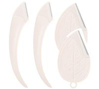 JOINPAYA Maquinilla de Afeitar para Cejas y Afeitadora Facial para Mujeres, Set de 4 Piezas Diseño Curvo y Hoja en Forma de Hoja, Color Claro, Compacto y Portátil para Depilación y Retoque