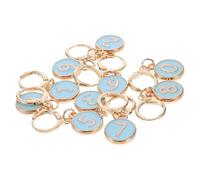 JOINPAYA Marcadores Circulares de Aleación para Contar Puntadas Juego de 10 Piezas Números 0-9 Azul Contador de Vueltas para Tejido y Crochet Accesorio Portátil para Manualidades