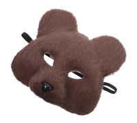 JOINPAYA Máscara de Oso Realista para Adultos Máscara de Cabeza Completa de Peluche Marrón para Halloween Disfraz de Carnaval y Cosplay y Cómoda para Fiestas