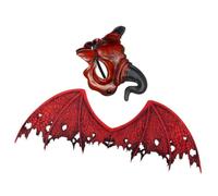 JOINPAYA Máscara Resistente Alas No para Demonio al Halloween de Tela y Tejida Roja Desvanecimiento, Adecuado para Fiestas y Actuaciones de Cosplay