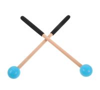 JOINPAYA Mazas de Percusión de Madera y Goma para Xilófono y Marimba Juego de 1 Par con Mango Ergonómico Color Azul Ideales para Educación Musical Infantil y Práctica en Escuelas