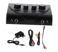 JOINPAYA Mezclador de Sonido Profesional para Karaoke con Entradas Dobles para Micrófono y Cable Mixer de Audio Estéreo Compatible con CD Instrumentos y Equipos de Grabación Negro