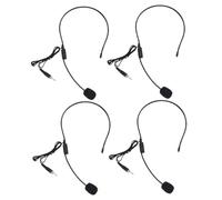 JOINPAYA Micrófono De Diadema Cable 4 Piezas para Amplificador De Voz, Condensador Profesional, Adaptable para Altavoces y Uso En Atención Al Cliente, Guía o Instructor