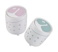 JOINPAYA Mini Cubo de Basura de Escritorio de Plástico Papelera Pequeña de Dibujos Animados con Diseño de Ciervo 2 Unidades Rosa y Verde Portátil para Hogar Oficina y Dormitorio