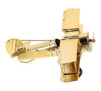 JOINPAYA Modelo de Avión Retro de Hierro Mediano, Adorno Vintage para Decoración del Hogar y Oficina, Maqueta Estable de Metal, Biplano Decorativo para Estantes y Escritorios, Pieza