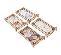 JOINPAYA Modelo De Biombo Miniatura Decorativo para Casa De Muñecas, Pantalla Mini De Escritorio Tamaño Pequeño, Decoración Clásica Textura Natural, 4 Piezas para Mini Ambiente Hogareño