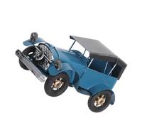 JOINPAYA Modelo de Coche Vintage de Hierro Azul para Decoración Retro en Escaparates de Moda y Temas de Autos Clásicos