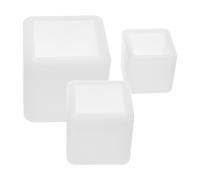 JOINPAYA Molde cúbico de silicona transparente para resina epoxi, molde cuadrado profundo (2.71in x 2.2in x 1.65in), 3 piezas reutilizables para manualidades, velas y arte con resina