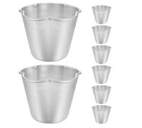 JOINPAYA Molde para Hornear Muffins 8 Piezas de Aleación de Aluminio Forma Redonda, Distribución Uniforme del Calor y Alta Resistencia a Temperaturas para Repostería