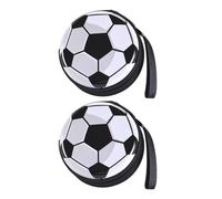 JOINPAYA Monedero de Hojalata Forma de Balón de Fútbol, Caja Redonda Pequeña para Cambio y Snacks, Set de 2 Piezas, Bolsa Deportiva Portátil para Regalos y Organización en Eventos