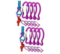 JOINPAYA Mosquetón De Aluminio Forma De De Clips De Carabiner para Llaveros Acampada Y Actividades con Gancho De 10 Piezas*2