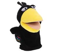 JOINPAYA Muñeco de Dedo de Peluche Suave Forma de Cuervo Juguete Educativo para Narración de Cuentos para Familiares y Actividades de Enseñanza