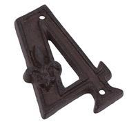 JOINPAYA Números de Puerta de Hierro Fundido Vintage Diseño Retro y Líneas Limpias, Fáciles de Instalar y Leer, Ideales para Codificación y Cercas