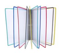 JOINPAYA Organizador de Archivos de Pared A4 10 Bolsillos Desplegables Soporte Colgante de Hierro y PVC para Folletos y Documentos Expositor Funcional para Oficina y Espacio Reducido