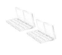 JOINPAYA Paleta de Sombras de Ojos Vacía Cuadrada Pack de 4 Unidades 9 Compartimentos, Plástico Ligero y Gran Capacidad para Almacenamiento Cosmético para Uso Profesional y Diario