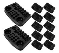 JOINPAYA Paletas Desechables para Pigmentos de Tatuaje, 12 Unidades Negras, Contenedor Compacto de Plástico para Tinta, Paletas Gruesas para Maquillaje y Pigmentos Profesionales, Uso