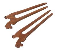 JOINPAYA Palillos Cabello Tradicionales Chinos de Madera de Sándalo Verde, Horquillas Vintage 2 Piezas para Moños y Recogidos, Accesorios para Festival y Uso Diario Femenino