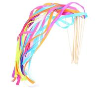 JOINPAYA Palitos de Cinta para Bodas y Fiestas, 10 Piezas Cintas de Colores Aleatorios, Varitas Decorativas para Banquetes y Cumpleaños, Accesorios Festivos para Decoración Color Aleatorio