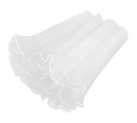 JOINPAYA Papel de Obsequio Floral de Malla Ondulada Semitransparente, 2 Rollos para Embalaje de Flores, Diseño Borde Corrugado Lunar, Suministros de Floristería para Ramos
